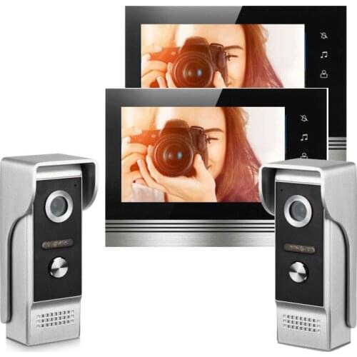XinSiLu 7''TFT Color Wired Video Intercom Door Phone Doorbell System for home HD IR Night Vision Outdoor Camera Metal Waterproof