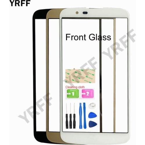 YRFF Mobile Front Panel Glass For LG K10 K420N K430DS K10 2017 X400 M250 M250N Front Glass Outer Glass Replacemen