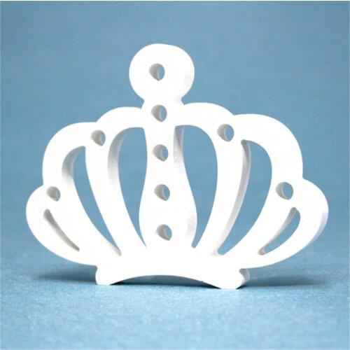 12 mm thick white wood engraving crafts with LOVE crown wedding decorations A birthday present