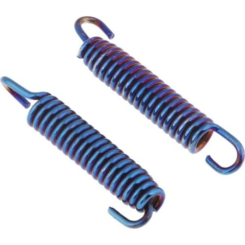 2 Pcs Stainless Steel Dual Hook Tension Spring For Motorcycle Exhaust Pipe Muffler