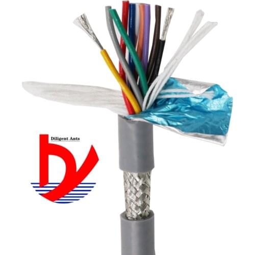 22AWG 2/3/4/5 core Towline shielded cable 5m PVC flexible wire TRVVP resistance to bending corrosion resistant copper wire