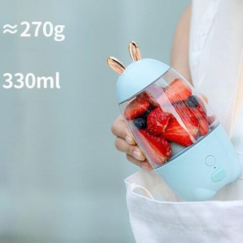 330ml Portable Mini USB Rechargeable Electric Juicer Bottle Cup Fruit Blender Mixer Rabbit Shape Extractor
