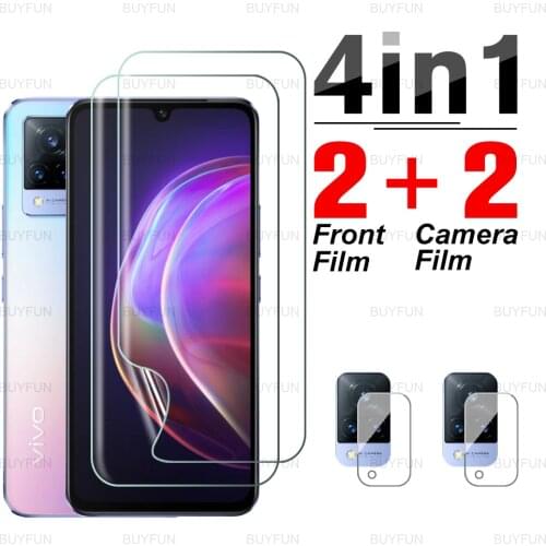 4in1 Camera Film For vivo V21 6.44inch Front Hydrogel Film for vivo vi vo v21 v21e 5g vavo v20 se pro safety protective film