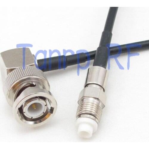 6in BNC male right angle to FME female jack RF connector adapter 15CM Pigtail coaxial jumper cable RG174 extension cord