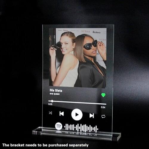 Spotify Acrylic Board Personal Photos Anniversary Plexiglass Transparent Clear Plastic Sheet Bracket Decoration Custom Songs