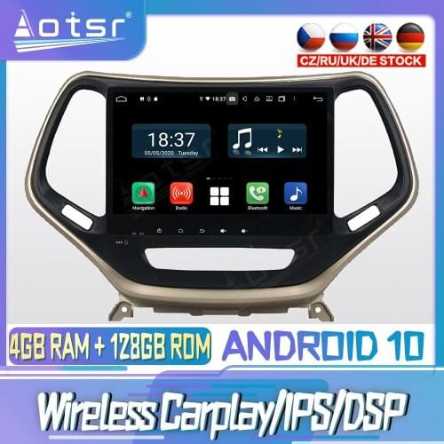Android 10 PX6 128G For JEEP Cherokee 2016 - 2020 DVD GPS Navigation Auto Radio Stereo Video Multimedia Player HeadUnit 2din