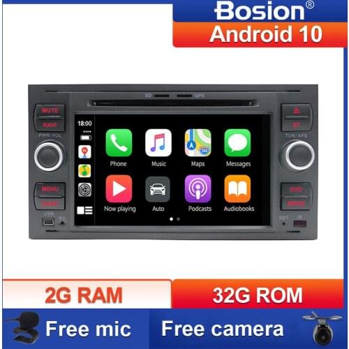 Bosion Android 10 GPS Car Radio 2Din Car Multimedia player 7'' Audio Player For Focus Galaxy Mondeo Kuga C-Max S-Max Fusion Cars