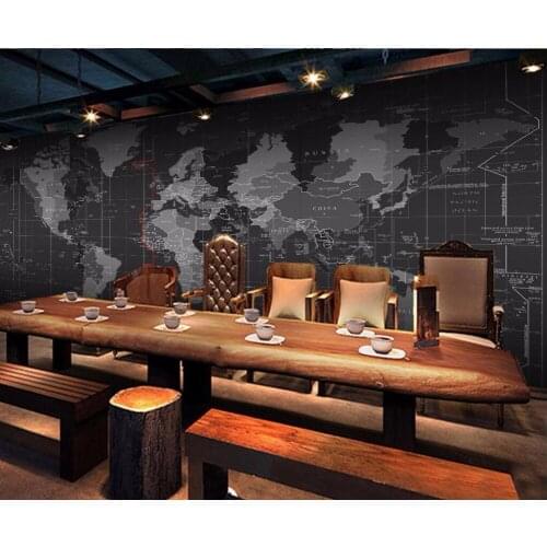 Bacal Customize any size fresco wallpaper 3D Personality Technology World Map Mural Background Wall papel de parede