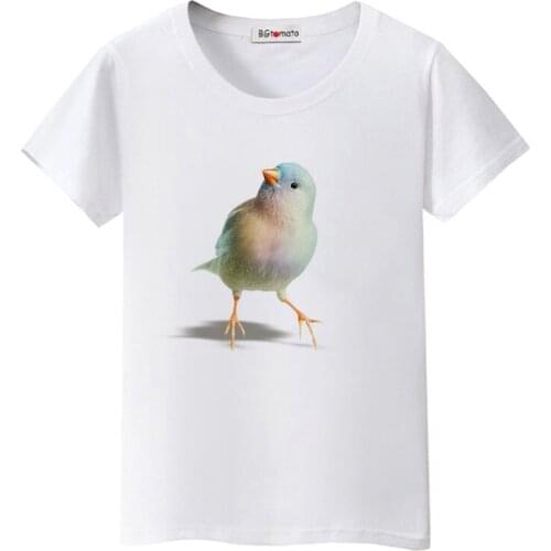 BGtomato beautiful bird tshirt 3D printing t shirt women creative design tops kawaii tops friends clothes bird haut femme