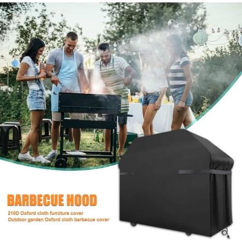 BBQ Grill Cover 210/420D Oxford Outdoor Raining Protective Barbecue Grill Cover Portable Barbecue Outdoor Camping