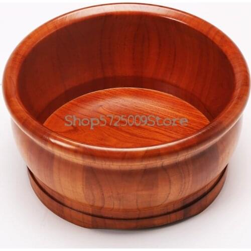 Wooden Bucket, Red Toon Wooden Foot Soaking Bucket, Thickened Foot Soaking Wooden Bucket, Foot Bath Bucket, Solid Wood Foo