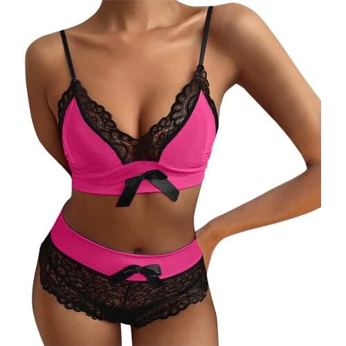 Women Lace Exotic Sets Suspenders Bra Tops Shorts Underpants Pajamas Outfits Lady Sexy Nightdress Lenceria Sensual Mujer NEW