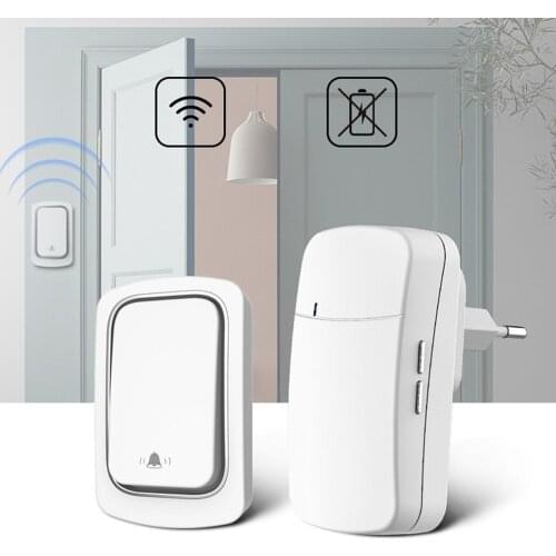 Hot Waterproof Household Doorbell Self-powered Wireless Doorbell Without Battery Pager Intelligent Learning Model Ring Doorbell