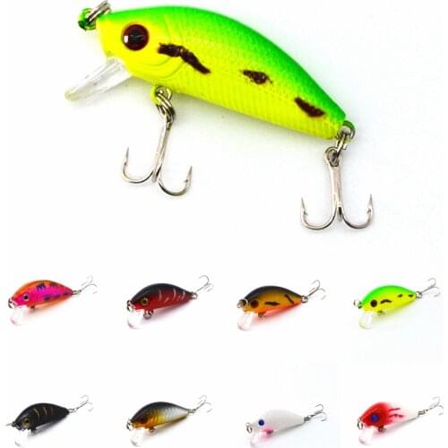 1 Piece 5cm 3.8g artificial bait Fishing Lures Minnow Fishing Tackle Tool Crank Bait Hard Lure Fish Pesca Wobbler Swim Bait