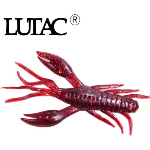 LUTAC Soft Silicon Shaped Crankbait 80mm 5.4g Plastic Fishing Shrimp Lure