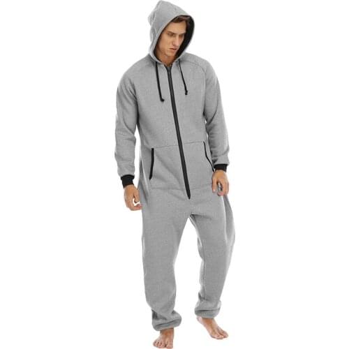 Soft Jumpsuits For Mens Fashion Long Sleeves One Piece Suit Striped Sleep Home Wear Comfortable Pajamas Jumpsuit