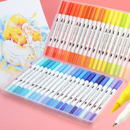 Marker Fine Liner Dual Tip Brush Pen Set Colorful Markers For Drawing And Painting