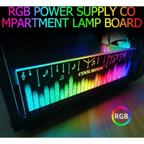 PC Desktop Power Box Small Color Changing Lighting Side Panel Case Power RGB Light Board Small 4 Pin Color-Changing Side
