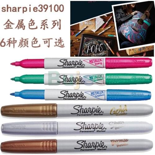 Sharpie Metallic Permanent Markers, Fine Point, Authentic metallic finishes in opaque, permanent ink