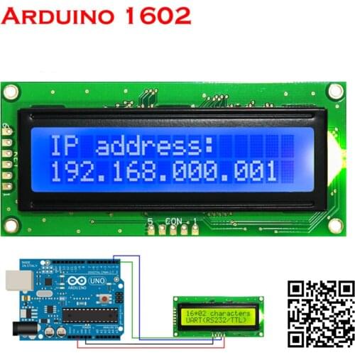 1602LCD Serial LCD Module UART RS232 1602A Screen Provide Instruction Set Support Key Function