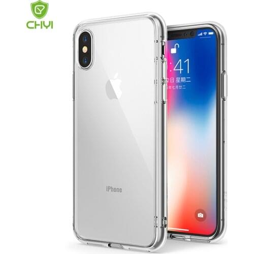 Luxury Fully Transparent Scratch proof Phone Case For iPhone XR X XS Max 8 7 Plus Shockproof TPU Bumper anti-drop with hard back