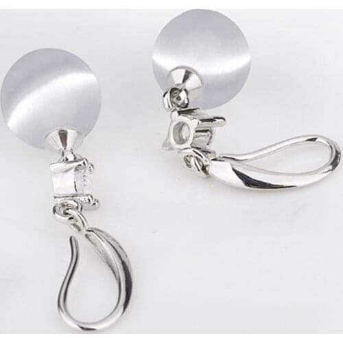 Elegant Imitation Pearls Red Glass Opal Ball Pendant Earrings Women Engagement Wedding Dangle Fashion Earrings New Year Jewelry