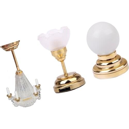 3 PCS 1:12 Dollhouse Minatures Light LED Lamp Model Dollhouse Decoration dollhouse LED lamp model Fit for 1:12 dollhouse