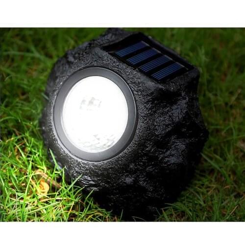 LED Solar Powered Light Simulation Stone Lamp Spotlight Decoration Cold White Waterproof For Outdoor Garden Lawn Garden Lighting