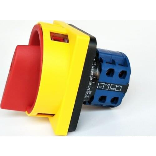 LW26GS-20/04-2 Rotary Cam Switch 20A OFF-ON 2 position 4 Poles 8 terminals main switch, emergency stop