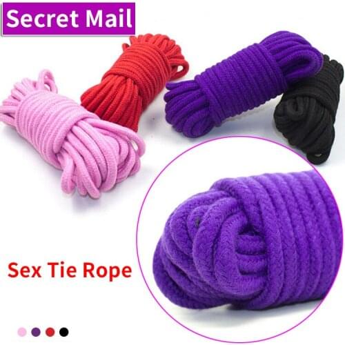 10m Sex Slave Black Cotton Bondage Ropes Erotic Role play Binding Adult Games Products Shibari BDSM Couple Sex Toys For Female