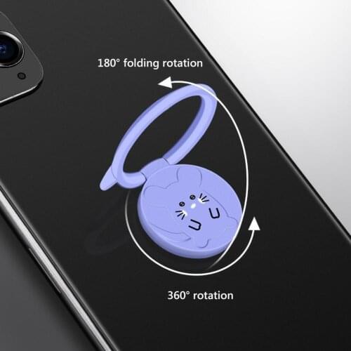 2Pcs Mouse 360 Degree Rotating Universal Finger Ring Car Phone Holder Stand Grip