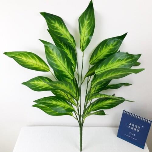 75cm 26 Leaves Artificial Monstera Tropical Palm Tree Fake Large Green Plants Real Touch Foliage Plastic Magnolia Leafs for Home