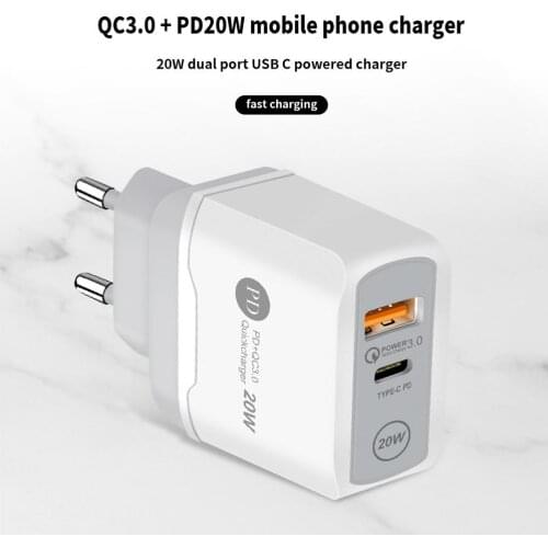 Mobile Phone Charger USB-C Charging Adapter For IPhone 12 Wall Mobile Charger Fast Charging USB Charger Quick Charge Phone Adapt