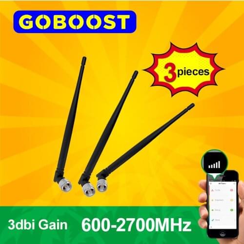 Tree Pieces Whip Antenna 600-2700MHz 3dBi LTE 4G GSM For Communication Network Cellphone Repeater 2G 3G 4G GSM 900mhz