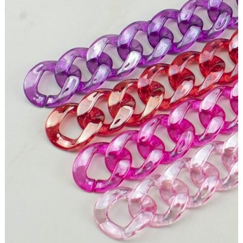New Acrylic Resin Chain Bag Strap for Handbags Women Gold Purse Chains for Plastic Bags Accessories Acrylic 40/50/60cm Chain