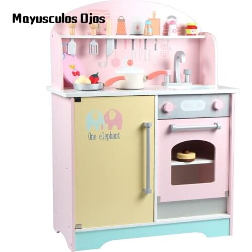 Wooden Simulation Play House Kitchen Educational Toys Children’s Cooking And Looking At Gifts For Boys And Girls