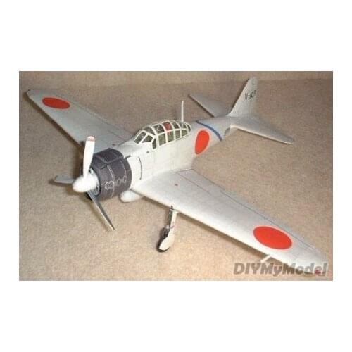 DIYMyModeI Japan zero war 21 carrier based fighter DIY Handcraft Paper Model KIT Handmade Toy Puzzles Gift Movie props