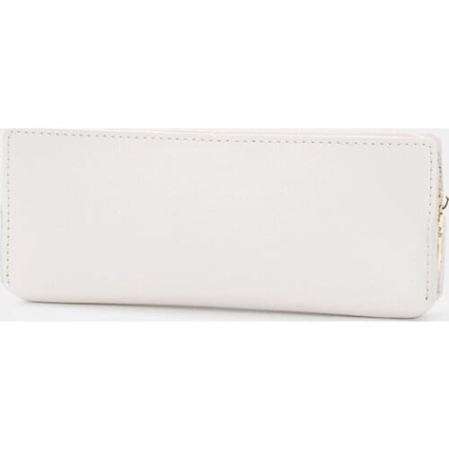 Leather triangle pencil case male and female student supplies creative large capacity simple texture good durable pencil case