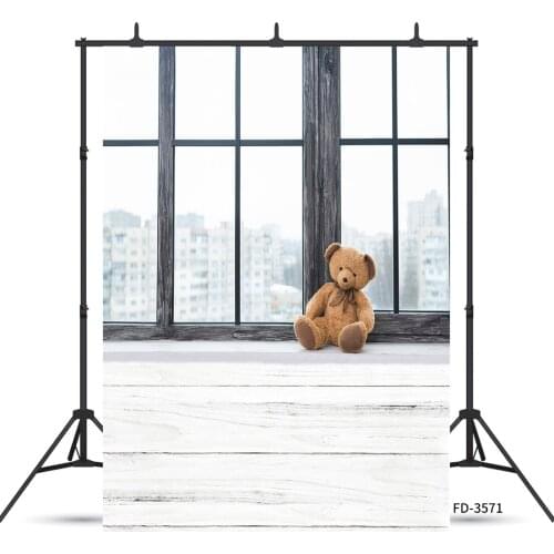 Creative indoor simple bear toys live background children life photos baby 100 days photo photography background