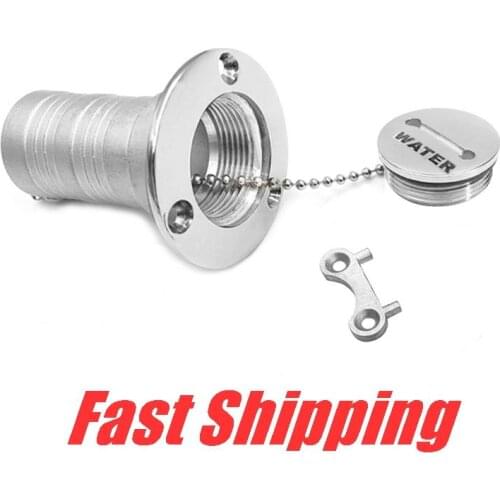 316 stainless steel marine Deck Filler 1.5" 2" Key Cap yacht Caravans Water tank cover with chain Boat hardware accessories