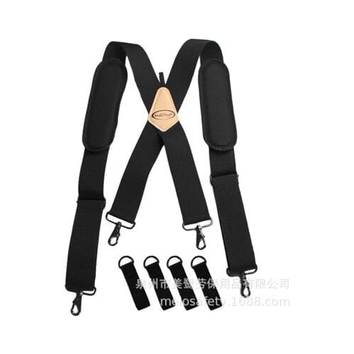 Mens Air Cushion Shoulder Strap Tool Suspenders X-Back Braces Adjustable Elastic Suspenders waist weights tooling harness