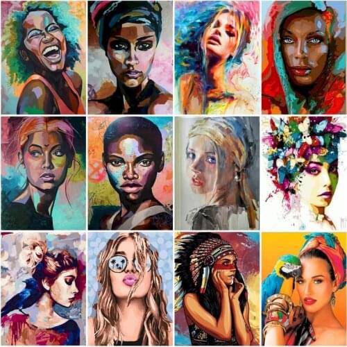 SDOYUNO Oil Painting By Numbers Figure 60x75cm DIY Paint By Numbers On Canvas Women Handpaint Frameless Home Decor Wall Art