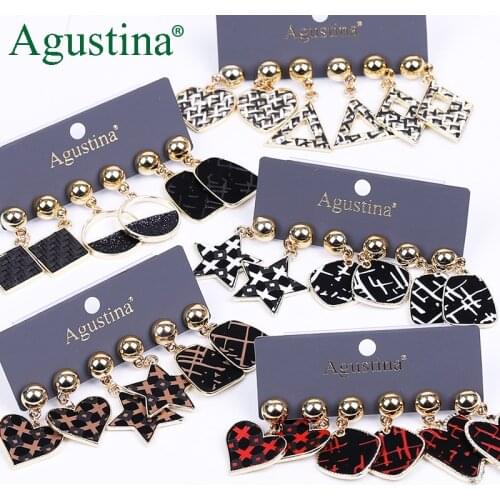 Agustina earrings set women boho drop earrings fashion jewelry small earrings bohemian black earring etatement Earings wholesale