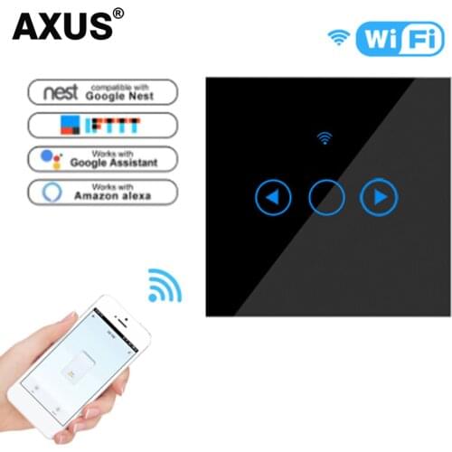 AXUS Wall light dimming Switch wifi Touch Switch 1 Gang 1 Way Smart Life Home Support Alexa Google Home Assistant EU Standard
