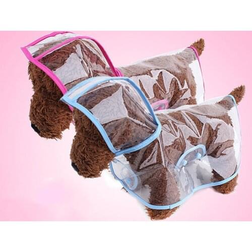 Waterproof Transparent Raincoats S-L Dog Raincoat Spring Summer Rain Coats Dog Light Clothes Pet Accessories Puppy Rain