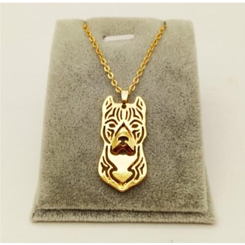 4 Colors American Staffordshire Terrier Necklaces Cute Metal Staffordshire Terrier Dog Pendant Necklaces Women Pet Jewellery
