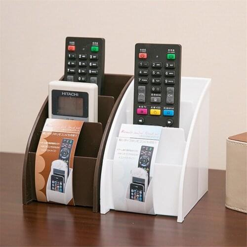 Plastic Desk TV Remote Control Telephone Storage Box Stand Washable Home Office Storage Box Makeup Waste Storage Box
