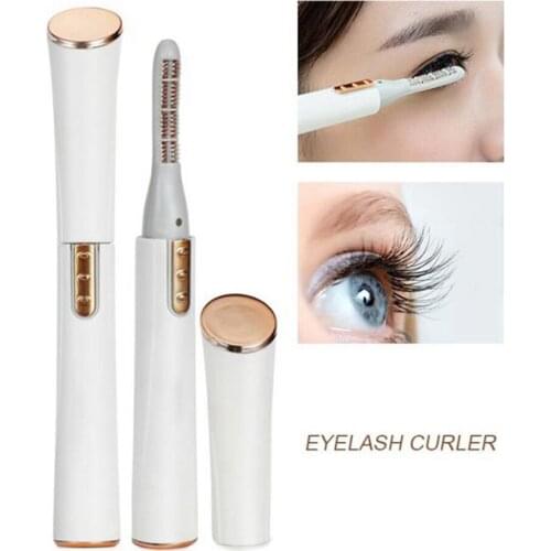 Electric Heated Eyelash Curler Usb Rechargeable Eyelashes Curler Quick Heating Natural Eyelash Curler Long Lasting Makeup