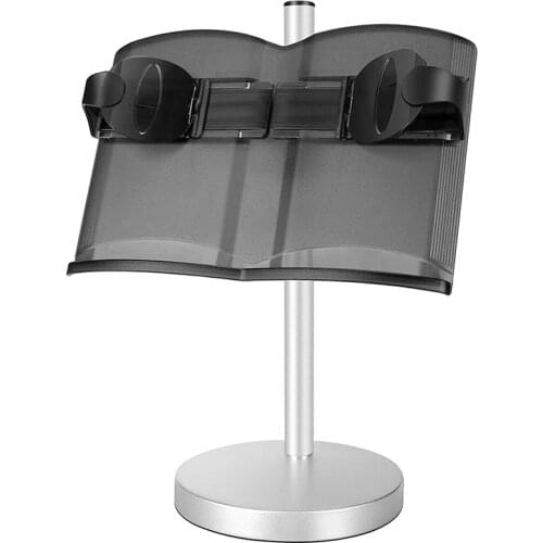 Book Stand Adjustable Height Angle, Ergonomic Book Holder Durable Aluminum Alloy Book Rest for CookBooks, Recipes