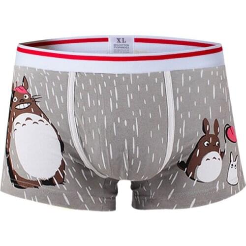 Anime Tonari No Totoro Underpants Boxer Shorts Man Cotton Male Panties Breathable Funny Cosplay Mens Underwear